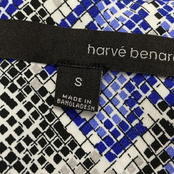 Harve Benard Blue Black Sleeveless Summer Blouse, Small - Picture 9 of 9
